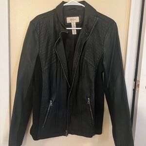 Style & Co. Black faux Leather Jacket